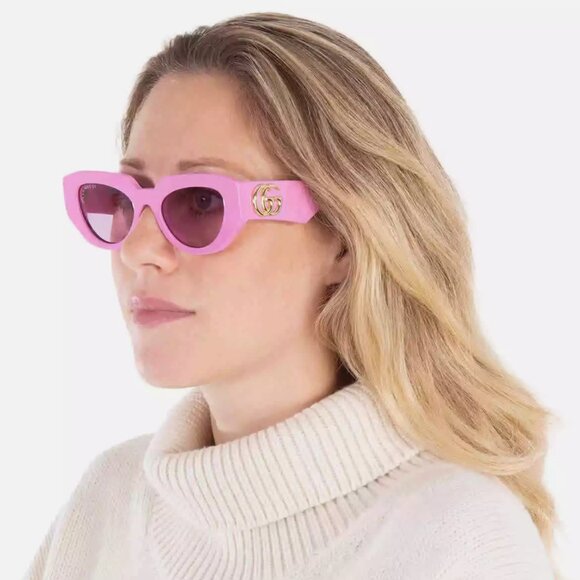 Gucci Pink GG Ladies Sunglasses main image 5